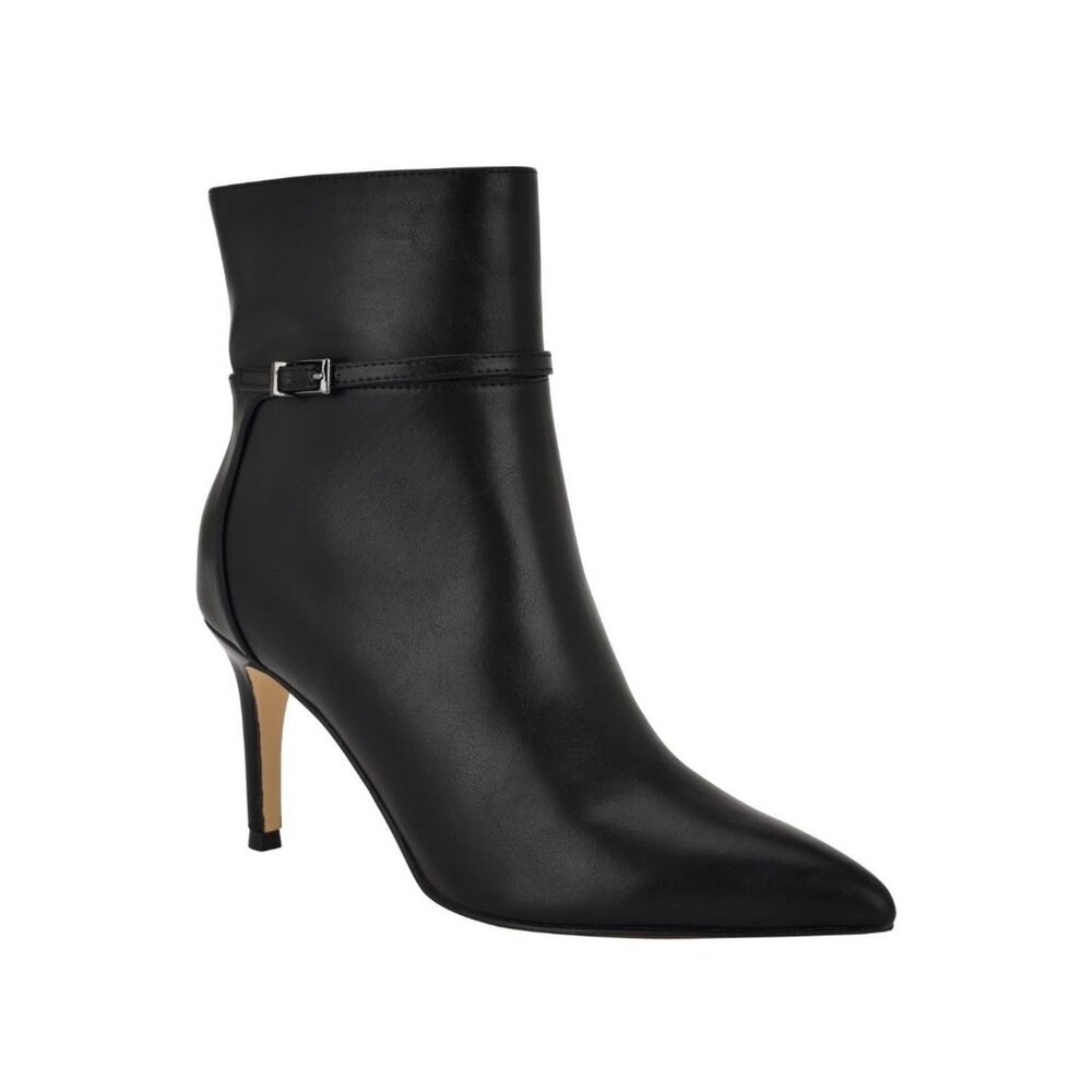 Calvin Klein Womens Vivera Buckle Strap Pointed Toe Dress Booties Black 10M NIB